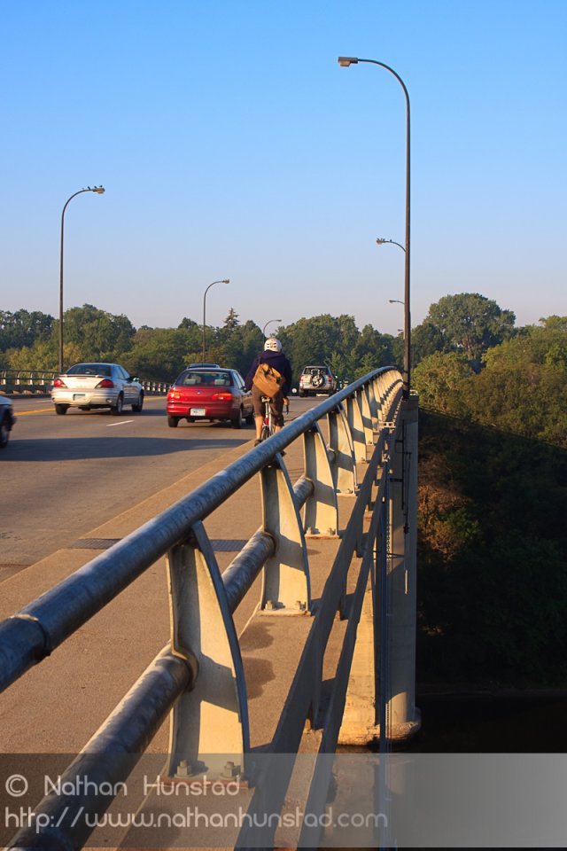 The Franklin Avenue Bridge over the Mississippi River.